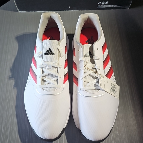 Adidas Traxion Lite‎ Max White Black Red Waterproof Golf Shoes Men\'s 15W GV9674 main image 10
